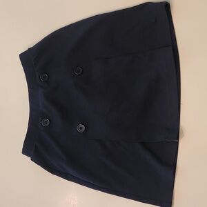 Lands' End Navy Blue Skirt With Shorts Underneath Size 12